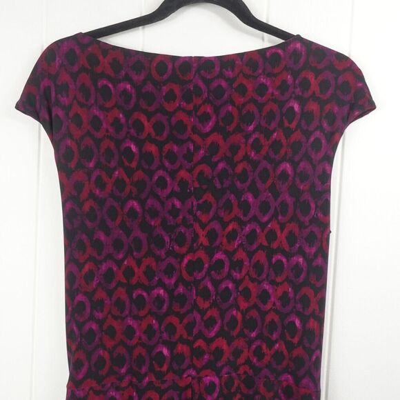 Ralph Lauren Womens Ruched Geometric Dress Size 12 - Picture 7 of 10